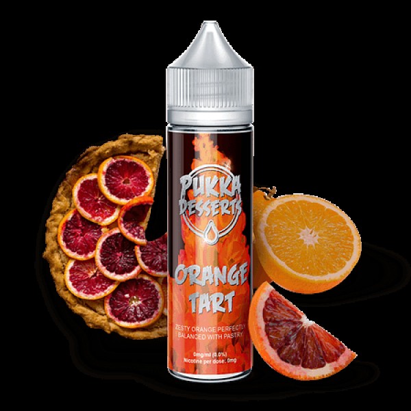 ORANGE TART ELIQUID BY PUKKA JUICE DESSERTS 50ML SHORTFILL E LIQUID 70VG VAPE