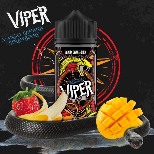 Mango Banana Strawberry By Viper 100ML E Liquid 70VG Vape 0MG Juice