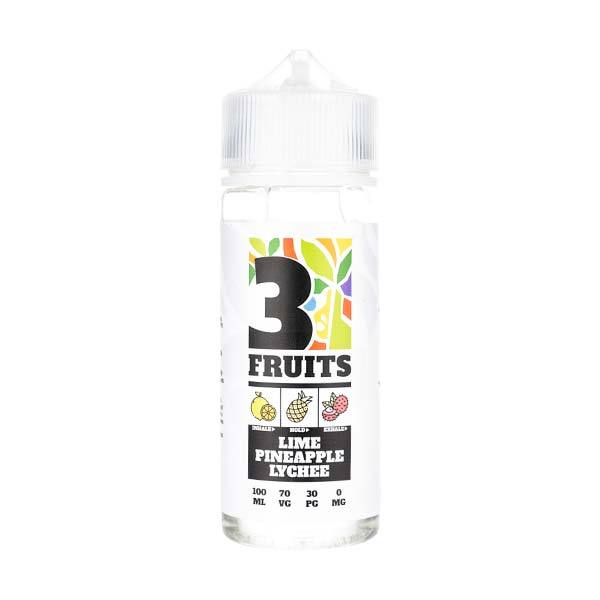 Lime Pineapple Lychee By 3 Fruits 100ML E Liquid 70VG Vape 0MG Juice