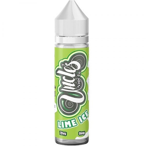 LIME ICE E LIQUID BY UNCLES VAPE CO 50ML SHORTFILL 70VG VAPE