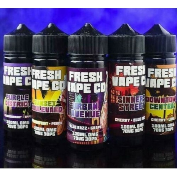 Purple District by Fresh Vape Co. 100ML E-Liquid, 0MG Vape, 70VG/30PG Juice