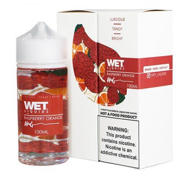 Raspberry Orange by Wet Liquids 100ML E Liquid 70VG Vape 0MG Juice