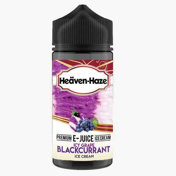 Icy Grape Blackcurrant Ice Cream By Heaven Haze 100ML E Liquid 70VG Vape 0MG Juice