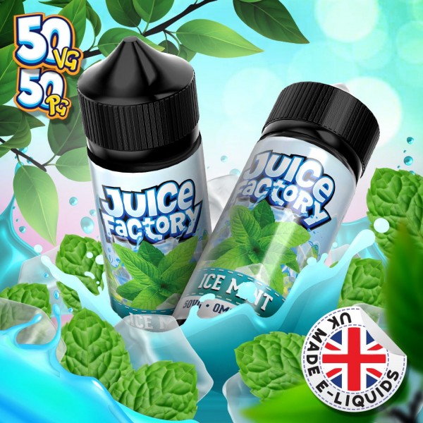 Ice Mint by Juice Factory. 100ML E-liquid, 0MG vape, 50VG/50PG juice