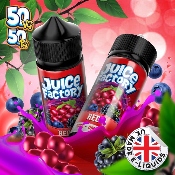 Red A by Juice Factory. 100ML E-liquid, 0MG vape, 50VG/50PG juice