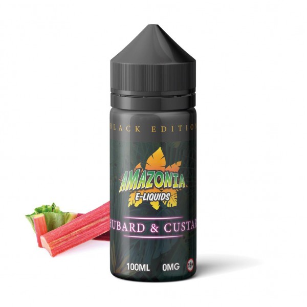 Rhubarb & Custard By Amazonia Black Edition 100ML E Liquid 70VG Vape 0MG Juice