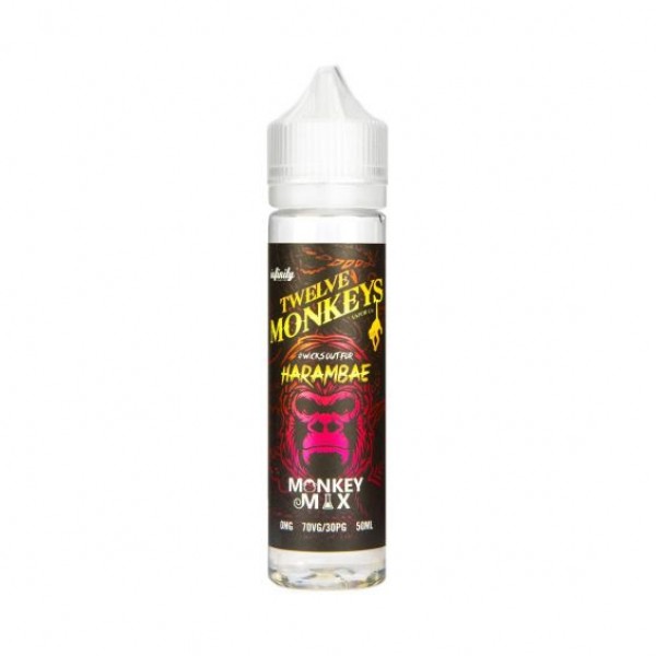 HARAMBAE E-LIQUID BY TWELVE 12 MONKEYS SHORTFILL 70VG 50ML 0MG