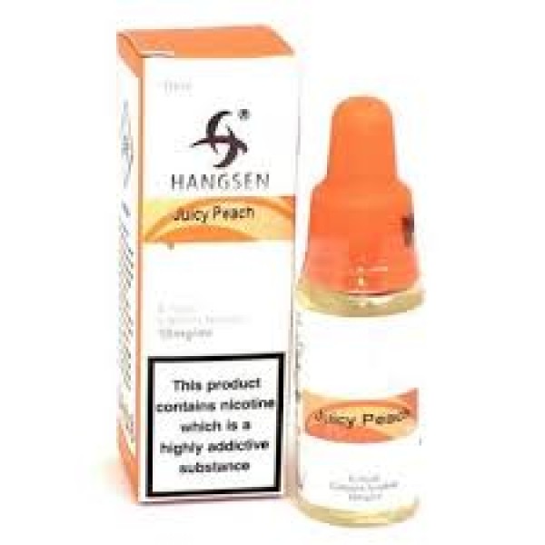 HANGSEN JUICY PEACH 10ML TPD E LIQUID JUICE 3MG/6MG/12MG/18MG MULTIBUY