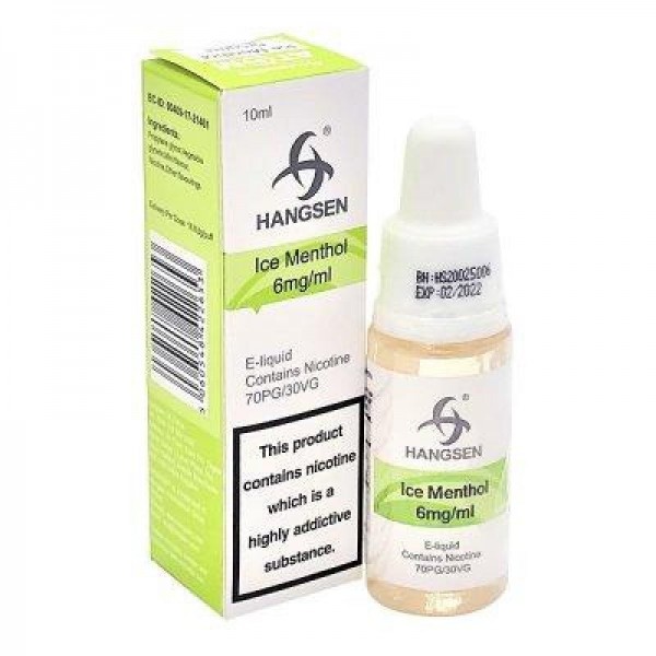 HANGSEN ICE MENTHOL 10ML TPD E LIQUID JUICE 3MG/6MG/12MG/18MG MULTIBUY