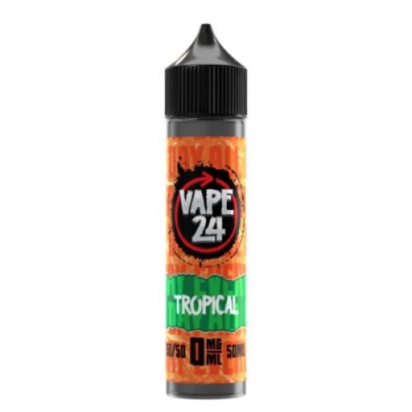 Tropical By Vape 24, 50ML E Liquid, 50VG Vape, 0MG Juice